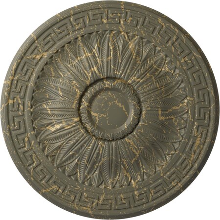 Ekena Millwork Randee Ceiling Medallion (Fits Canopies up to 3 7/8"), 20"OD x 1 3/8"P, Witch Hazel Crackle CM20HAWHC